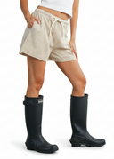 Checkered Drawstring Shorts