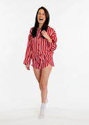 Pink & Red Stripe Pajama Set