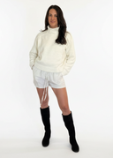 Sweater with Funnel Neck