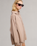 Pinstripe Button Down Shirt and Short Matching Set