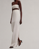 Elara Floor Length High Waisted Skirt