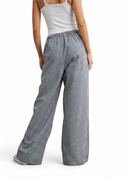 Tie-Front Plaid Pant