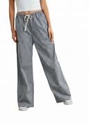 Tie-Front Plaid Pant